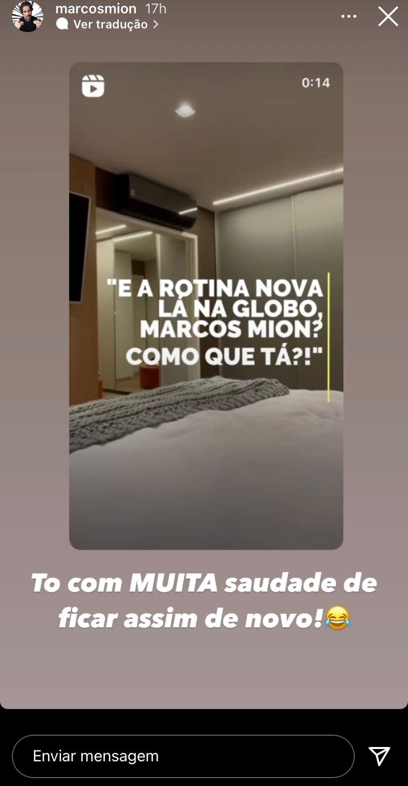 Marcos Mion entrega o que sofre na Globo, tem desfecho no Caldeirão e assume: "Ficar assim de novo"