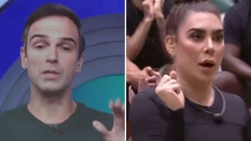 BBB22: Cansado de ser interrompido por Naiara Azevedo, Tadeu Schmidt detona sertaneja ao vivo: "Quem tira é o público"