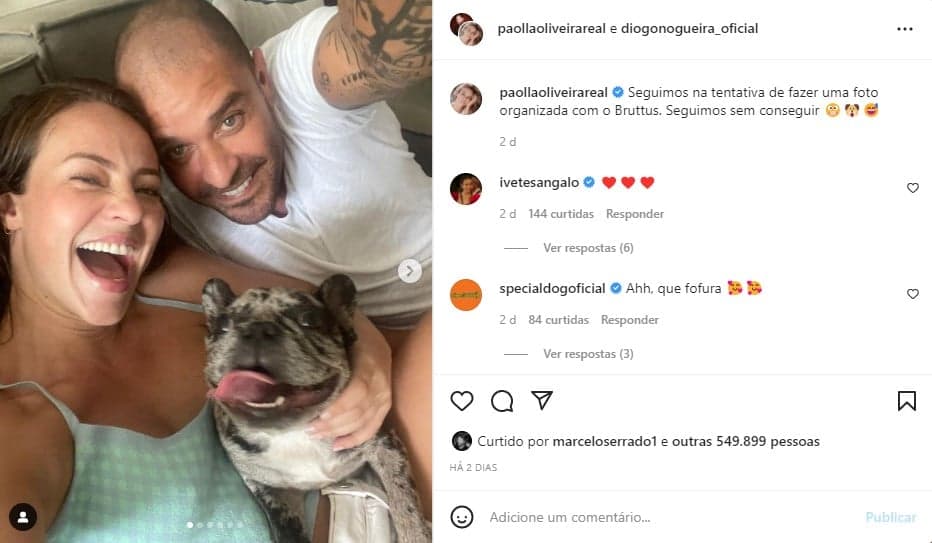 Paolla Oliveira e Diogo Nogueira (Foto: Reprodução)