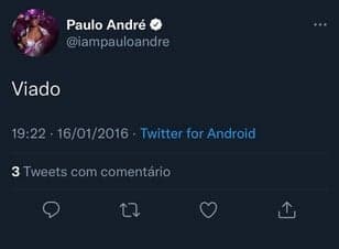 Paulo André teve conteúdo excluído de suas redes (Foto: Reprodução / Internet)