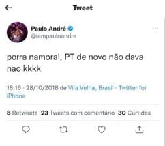 Mais uma mensagem deletada de suas redes (Foto: Reprodução / Internet)