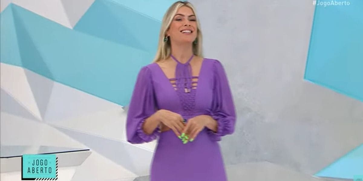 "Isso é só com o Denílson", Renata Fan expõe intimidades com comentarista no Jogo Aberto e assume: "Eu gosto"