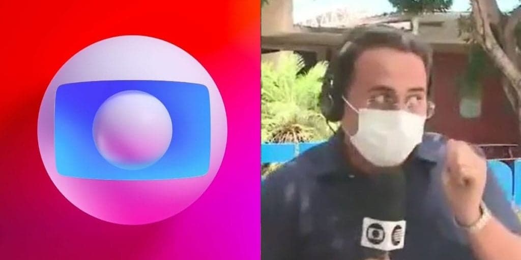 Repórter da Globo é atacado por pássaro ao vivo.
