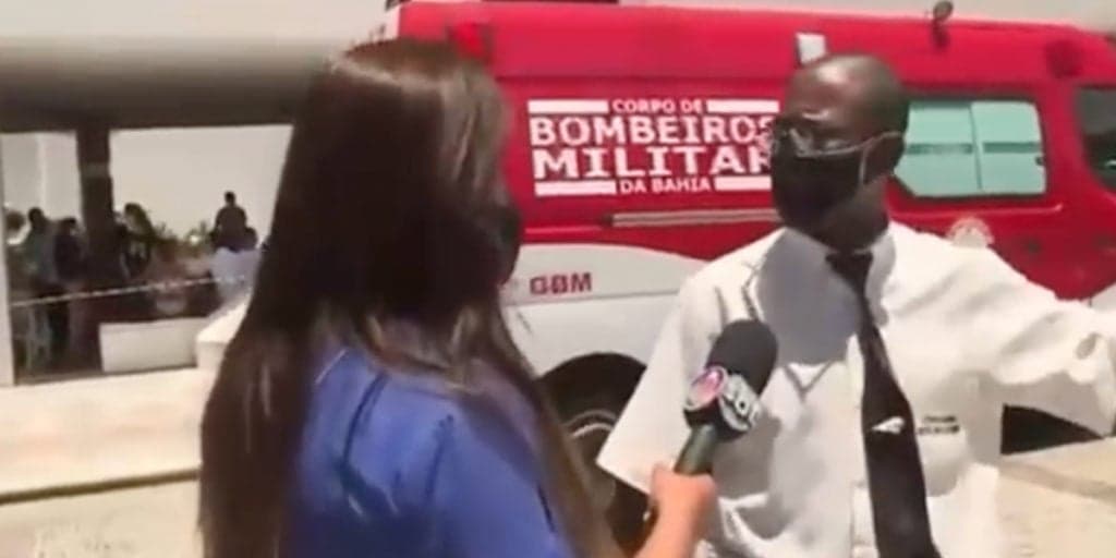 Repórter do SBT tem briga feia com a Record no meio da rua, invade e peita segurança: "Daqui não saio"