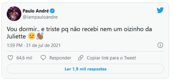 Paulo André demonstra interesse em Juliette (Foto: Reprodução / Internet)