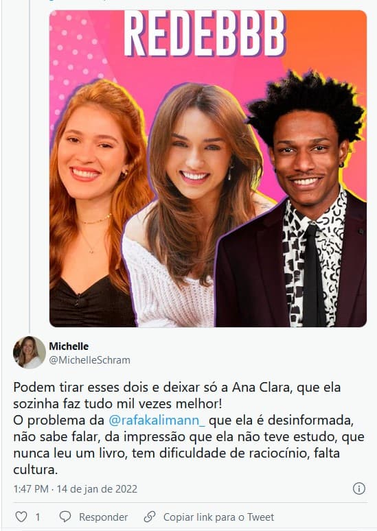 Rafa não agrada no BBB22 (Foto: Reprodução / Internet)