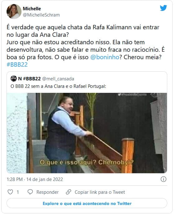 Internautas reprovam Tadeu e Rafa no BBB22 (Foto: Reprodução / Internet)