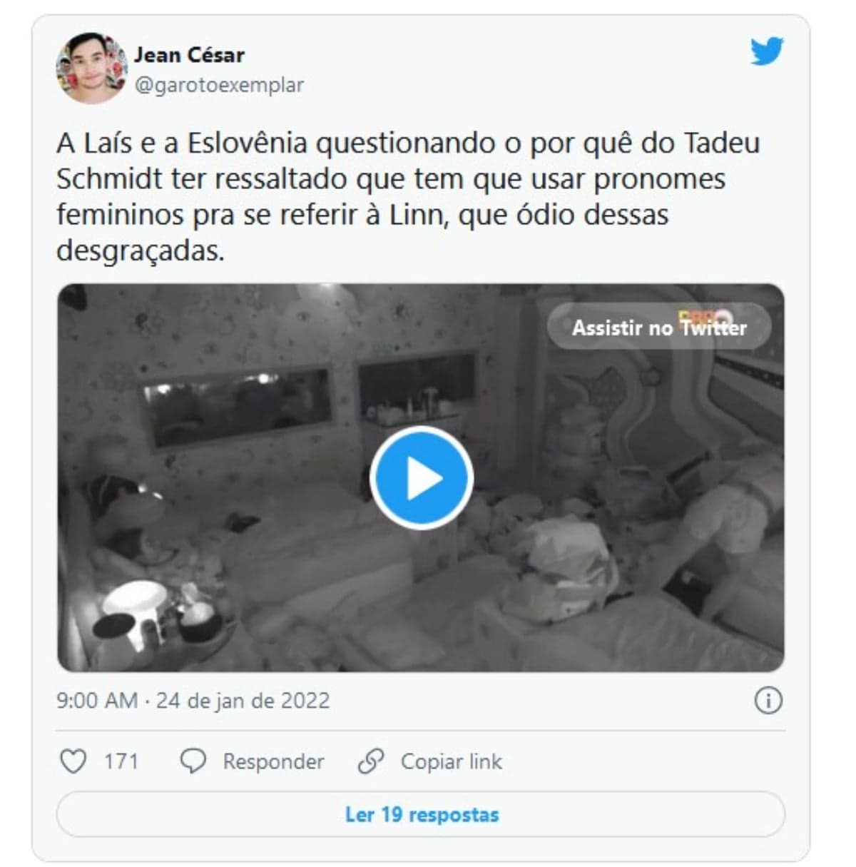Web repercutiu o desentendimento de Laís sobre Linn (Foto: Reprodução / Twitter)