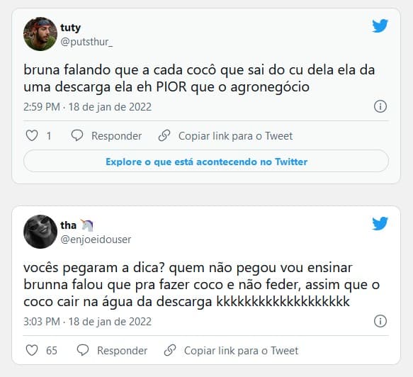 O nome de Brunna ficou entre os mais comentados na internet (Foto: Reprodução / Internet) O nome de Brunna ficou entre os mais comentados na internet (Foto: Reprodução / Internet)