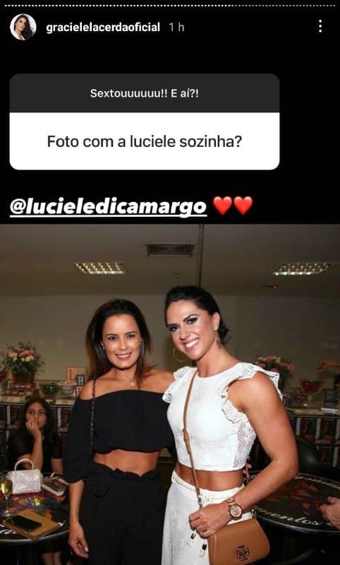 Graciele Lacerda e Luciele Di Camargo (Foto: Reprodução) Graciele Lacerda e Luciele Di Camargo (Foto: Reprodução)