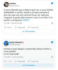 Público passou a questionar a perseguição em cima de Naiara (Foto: Reprodução / Twitter)