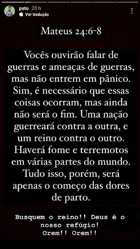 Alexandre Pato postou trecho da bíblia (Foto: Reprodução/ Instagram)