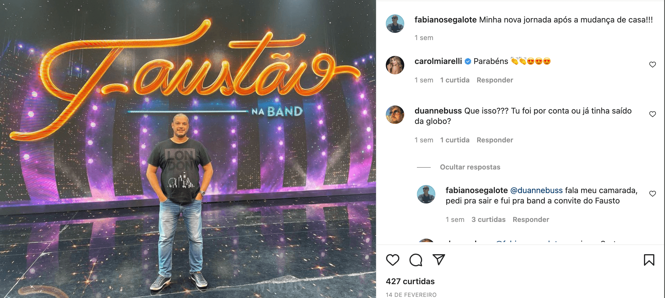 Diretor foi chamado por Faustão para a Band 