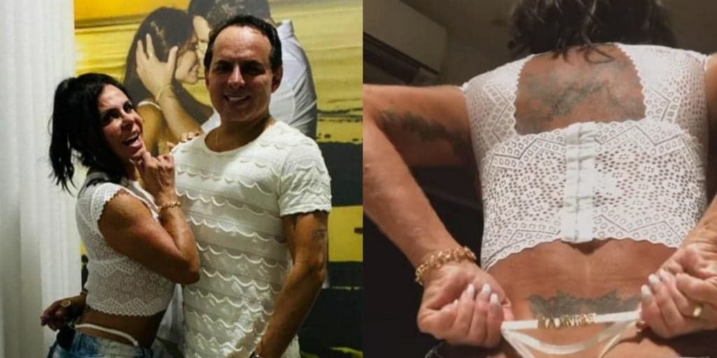 Gretchen usa calcinha com nome do 18° marido e homenagem viraliza: "Se incomodem"