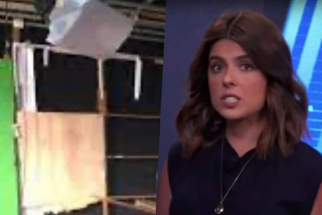 Cenário de famosa emissora cai em cima de apresentadora ao vivo e causa tumulto: "Um erro"
