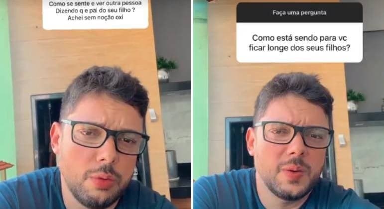 Pai biológico do enteado de Eduardo Costa (Imagem: Montagem)