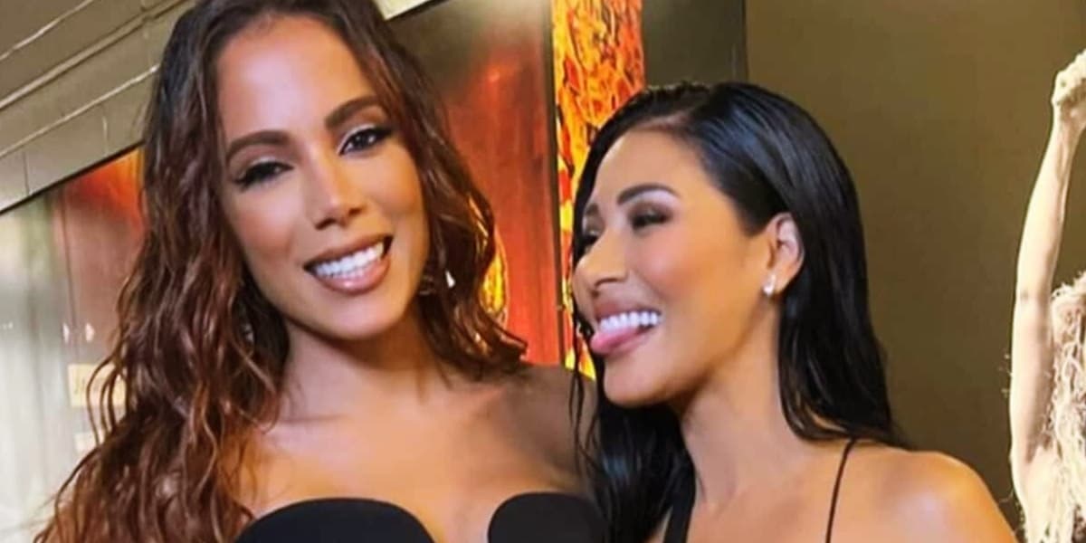 Simaria encontrou com Anitta na premiação (Foto: Reprodução)