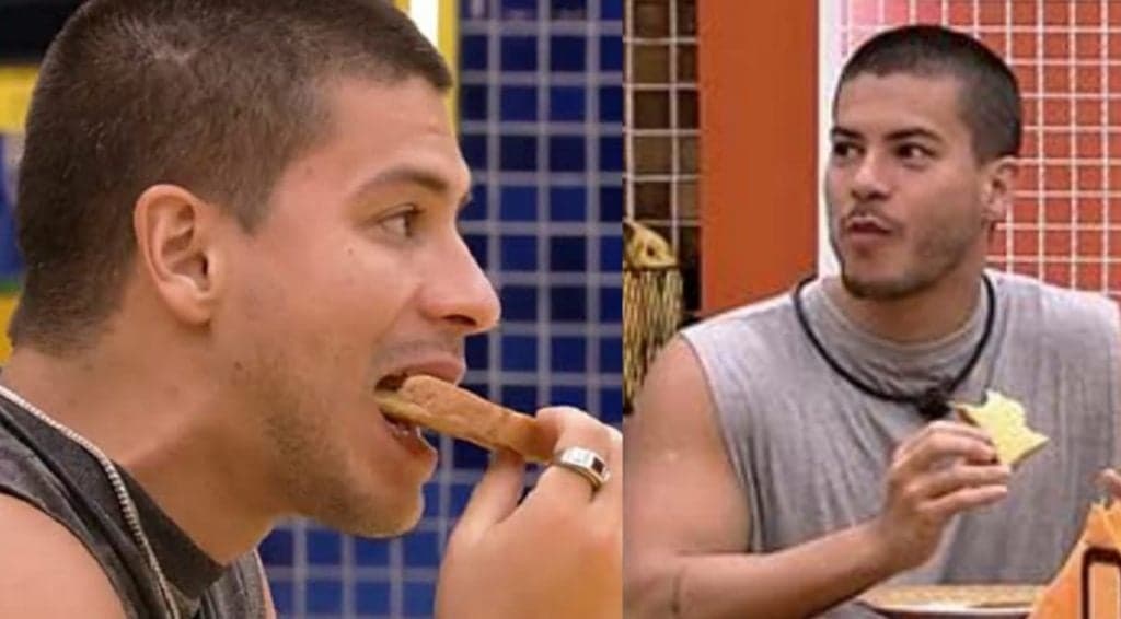 Arthur Aguiar devora comida de madrugada por ansiedade e insegurança de eliminação do BBB22: "Sair"