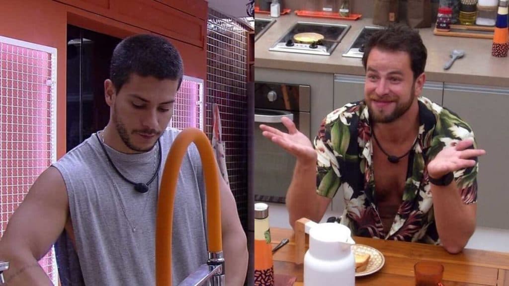 BBB22: Na seca, Arthur Aguiar e Gustavo se alfinetam em conversa com duplo sentido: "Aquela finíssima"