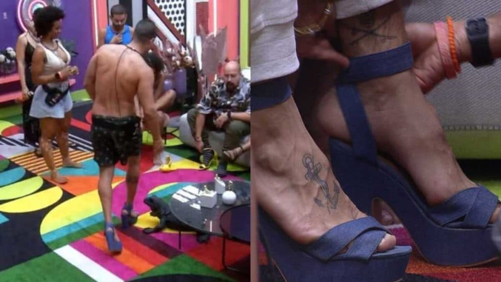 BBB22: Após noite tensa, Arthur Aguiar brinca com salto alto e a web clama pelo retorno de Lumena