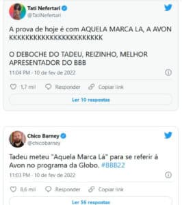 Web reagiu ao deboche de Tadeu para a equipe de Jade (Foto: Reprodução / Twitter)