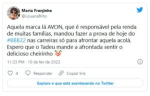 Web reagiu ao deboche de Tadeu para a equipe de Jade (Foto: Reprodução / Twitter)