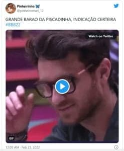 Internautas reagiram ao fato do líder ter indicado Brunna e ela ter sido eliminada (Foto: Reprodução / Twitter) Internautas reagiram ao fato do líder ter indicado Brunna e ela ter sido eliminada (Foto: Reprodução / Twitter)