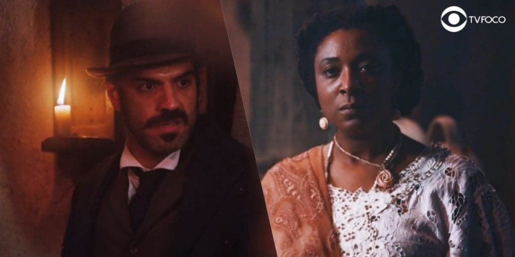 Nos Tempos do Imperador Final: Após atirar em Olu, Borges foge, mas é caçado por Cândida que tem visão tenebrosa do fim do assassino