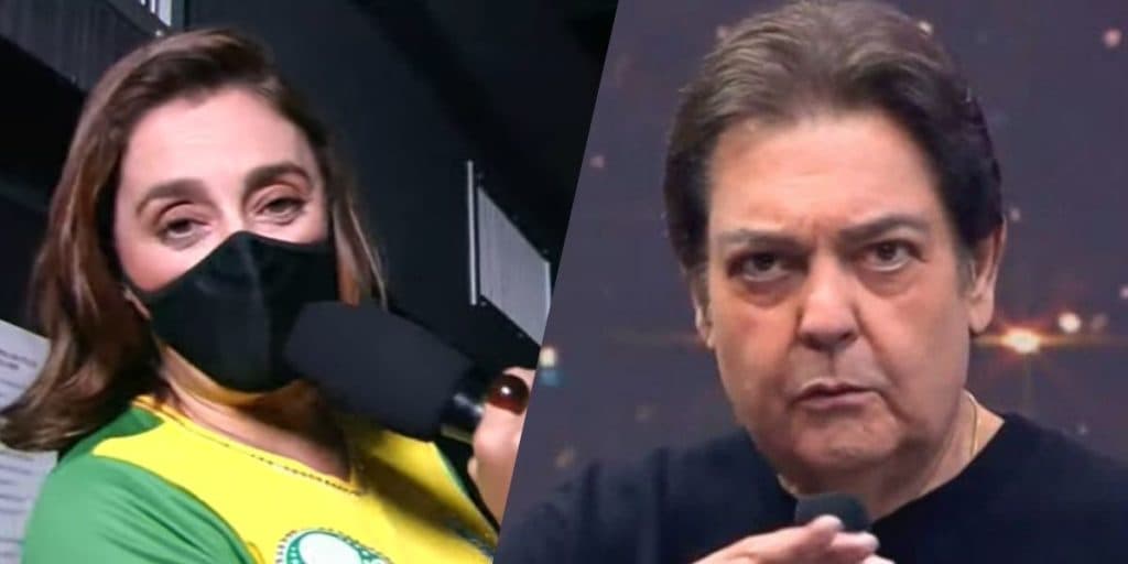 Catia Fonseca quebra protocolo na Band, abandona Melhor da Tarde às pressas e invade estúdios de Faustão: "Estou tão tensa"