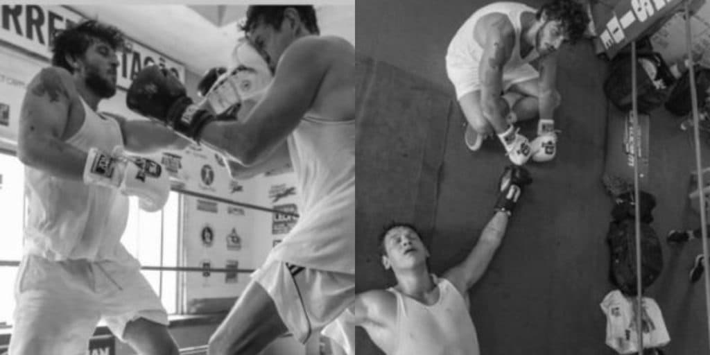 Chay Suede e João Vicente de Castro lutam boxes e ator leva a pior