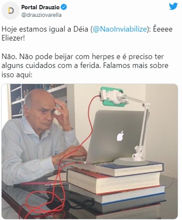 O recado do Dr. Drauzio Varella para Eliezer do BBB22 (Reprodução/ Twitter)