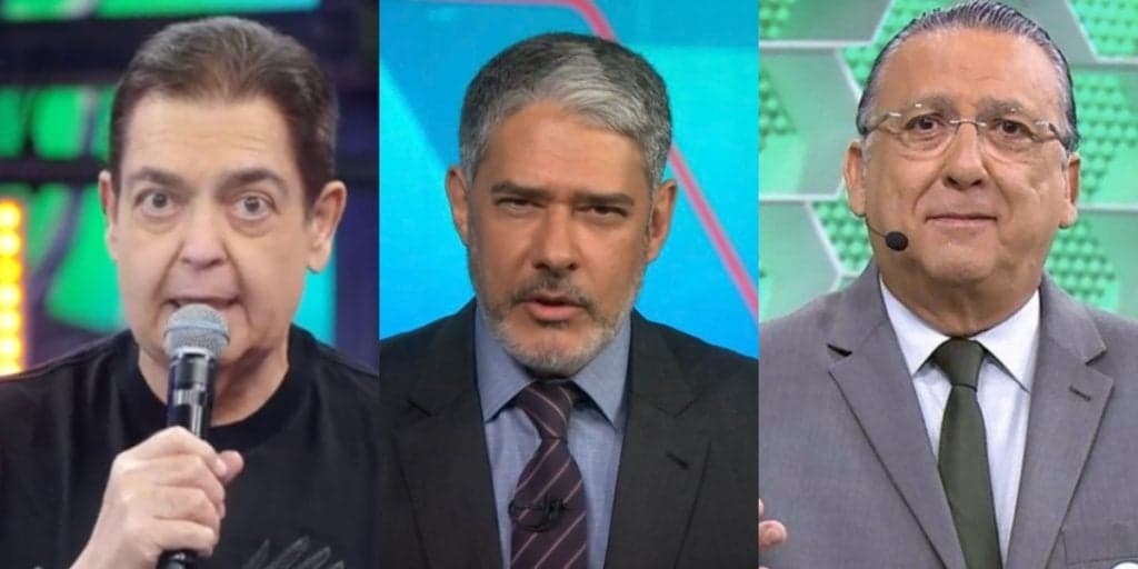 Faustão debocha do filho da Band, Bonner entra às pressas e cai no choro e Galvão se despede da Globo
