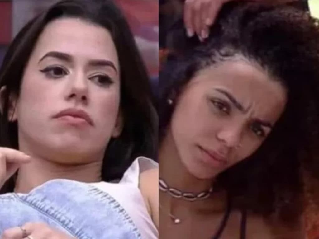 BBB22: Larissa reage ao ver os cabelos naturais de Brunna e dispara: "Pensei que era careca"