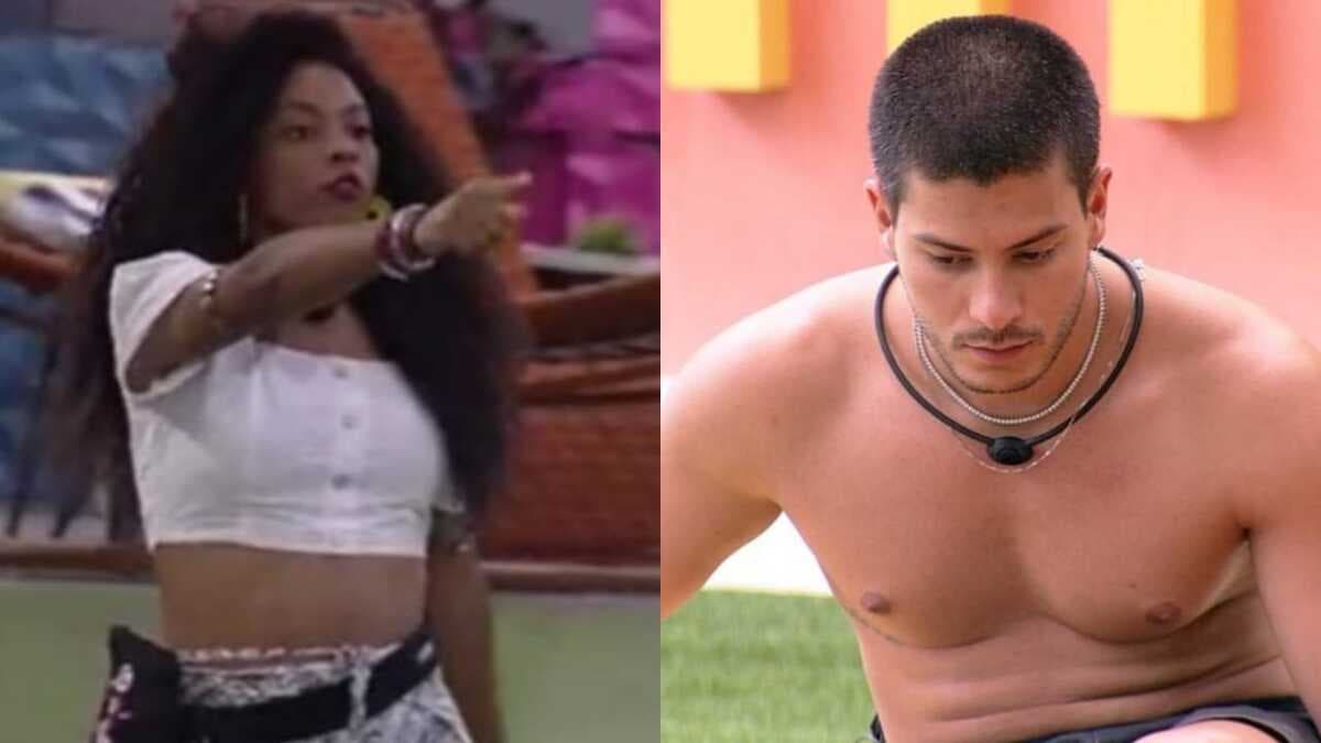 BBB22: Arthur Aguiar desfila de salto alto e a internet pede a volta de Lumena (Foto: Reprodução/Montagem) BBB22: Arthur Aguiar desfila de salto alto e a internet pede a volta de Lumena (Foto: Reprodução/Montagem)