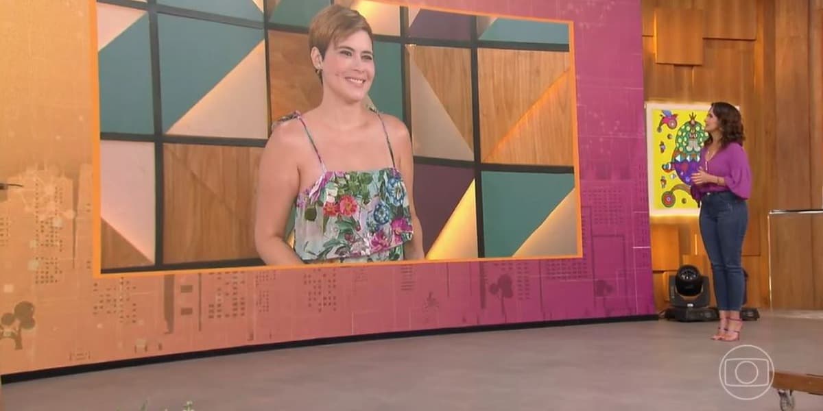 Michelle Loreto e Fátima Bernardes no quadro "Bem Estar" (Foto: Reprodução/TV Globo) Michelle Loreto e Fátima Bernardes no quadro "Bem Estar" (Foto: Reprodução/TV Globo)