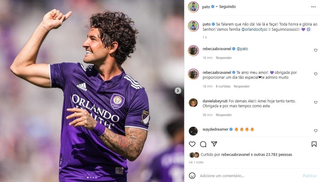 Alexandre Pato agradeceu por partida (Foto: Reprodução)