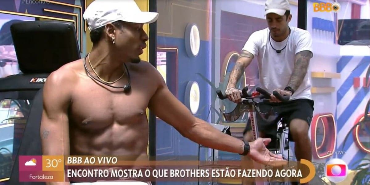 Paulo André soltou palavrão ao vivo em conversa com Pedro Scooby e chocou Fátima Bernardes (Foto: Reprodução/TV Globo)