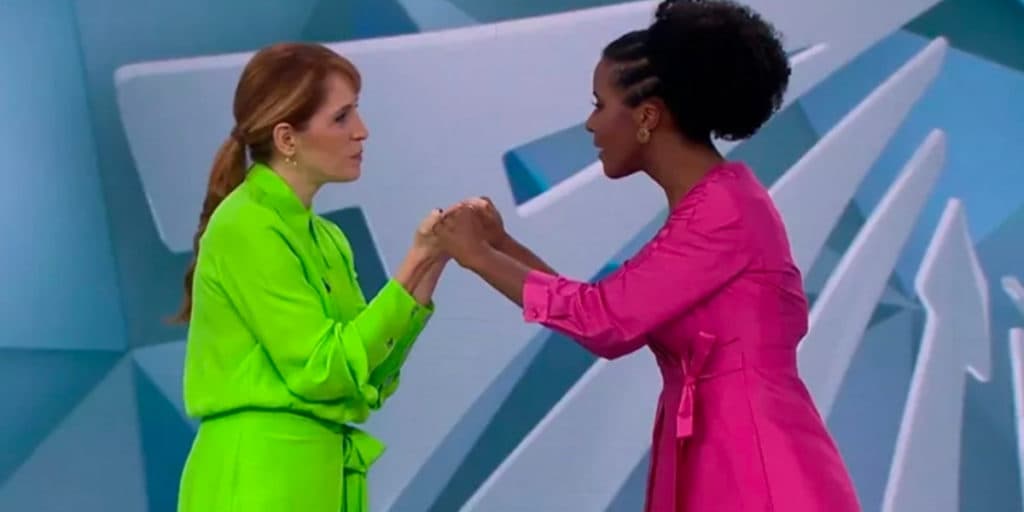 Maju Coutinho e Poliana quebram protocolo, deixam postura discreta de lado e expõem relação: "Vamos deixar"