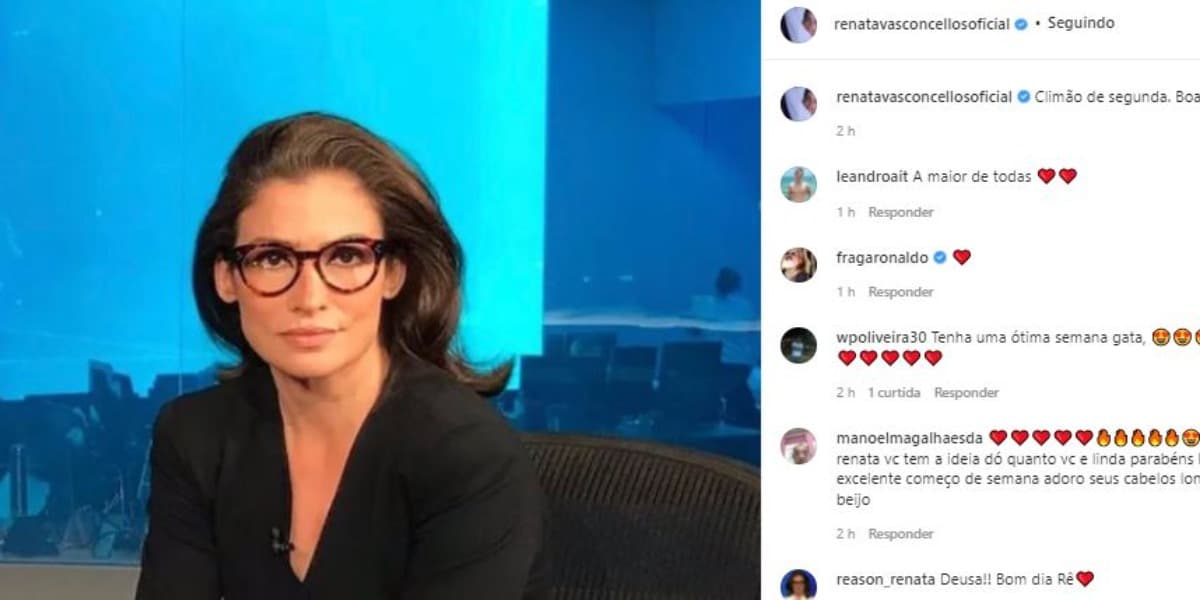 Renata Vasconcellos fez publicação nas redes sociais (Foto: Reprodução/Instagram)