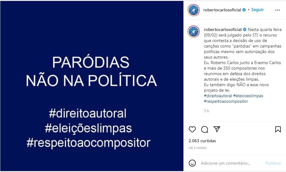 Comunicado do cantor nas redes sociais - Foto: Reprodução