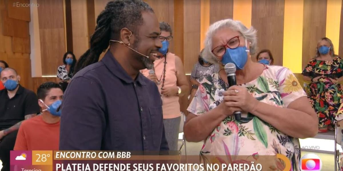 Salete deixou Manoel Soares chocado no "Encontro" (Foto: Reprodução/TV Globo) Salete deixou Manoel Soares chocado no "Encontro" (Foto: Reprodução/TV Globo)
