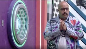  Tiago minutos antes de apertar o botão de desistência no BBB22 (Foto: Reprodução / Globoplay)