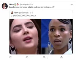 Fãs apontaram semelhança entre Jade e Karol (Foto: Reprodução / Twitter)