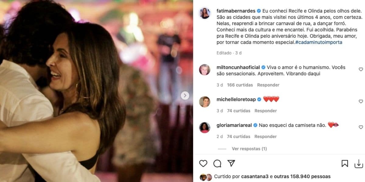 De acordo com Fátima Bernardes, aliança ficou em casa (Reprodução)