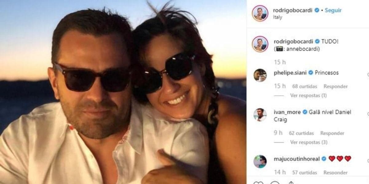 Rodrigo Bocardi e esposa 