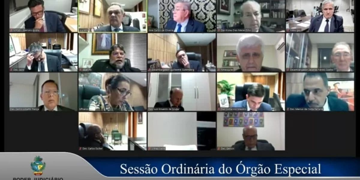 Sessão do TJ-GO aonde o desembargador acusa a Globo (Reprodução: Youtube) Sessão do TJ-GO aonde o desembargador acusa a Globo (Reprodução: Youtube)