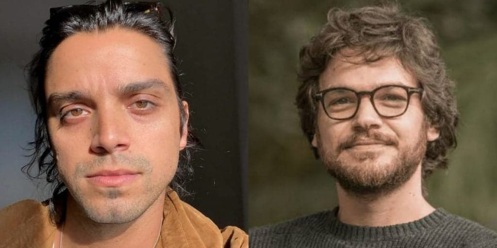 Discretos, Rodrigo Simas e Emílio Dantas assumem romance nos estúdios da Globo