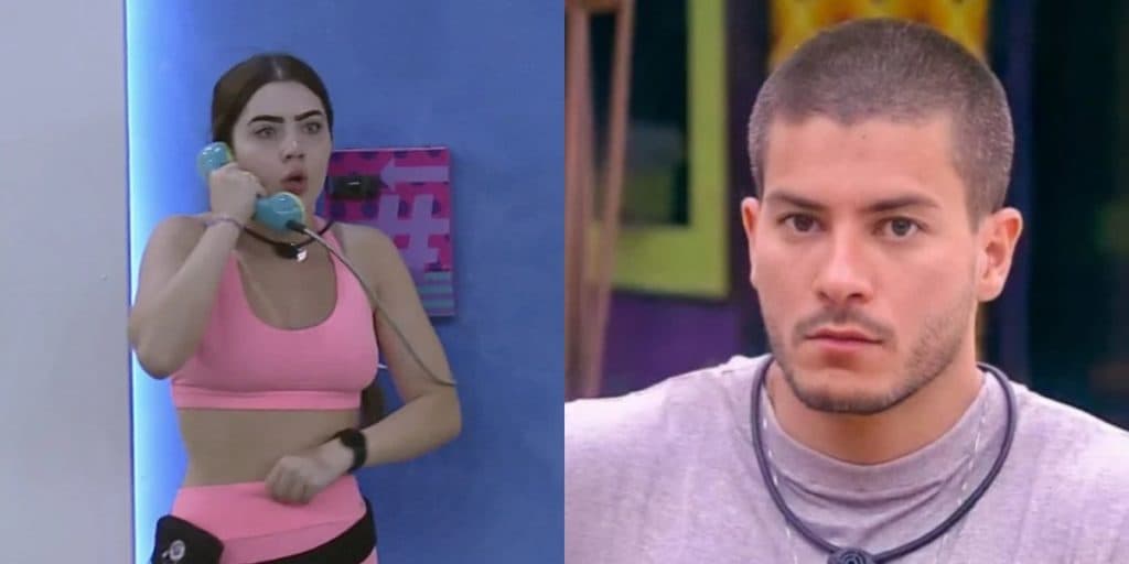 BBB22: Jade Picon atende o Big Fone, descobre que está no paredão e arrasta Arthur Aguiar para a berlinda