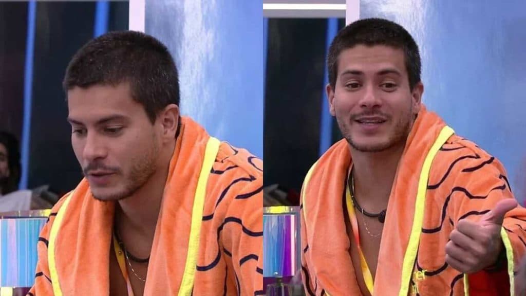 BBB22: Arthur Aguiar se empolga, fala demais e leva advertência da produção: "Atenção"