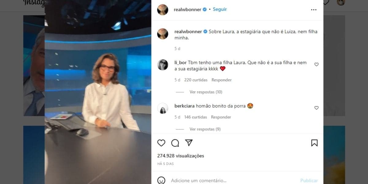 "Olha como a Renata reage", William Bonner dá basta e expõe real sobre relação com parceira do JN: "Chega"